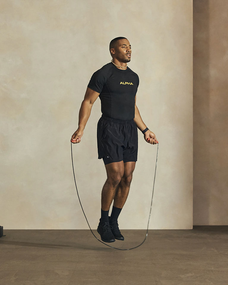 a man jump roping