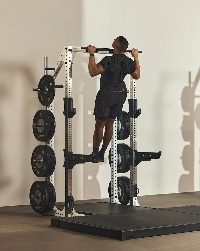 a man doing a pullup