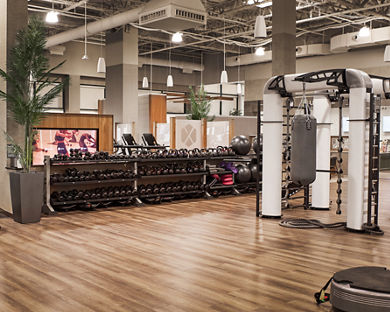 fitness floor at Life Time
