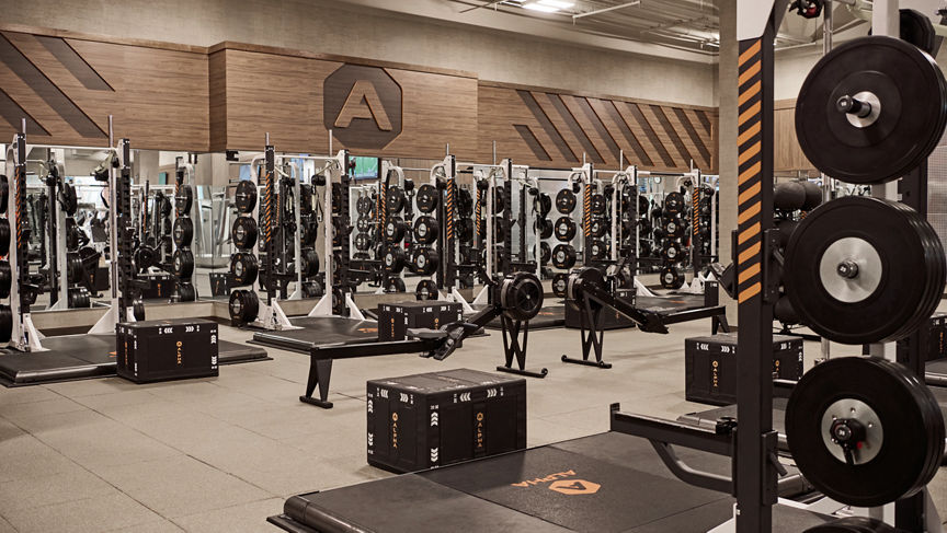 Alpha small group training area on the fitness floor