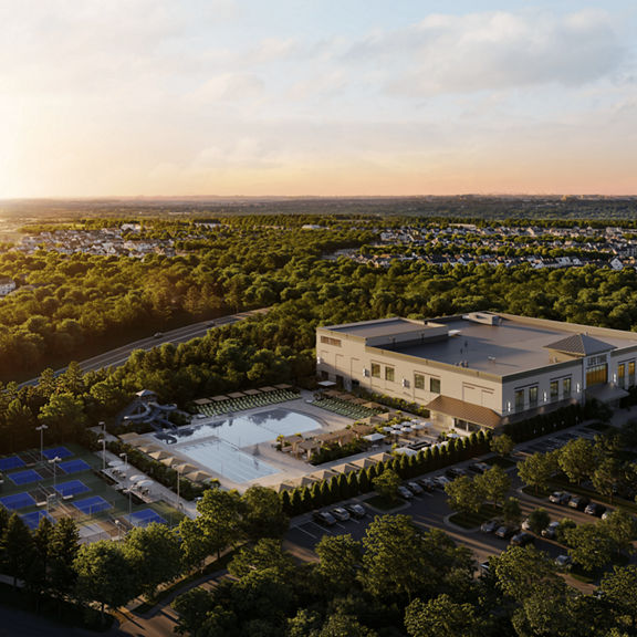 Exterior of Life Time Building