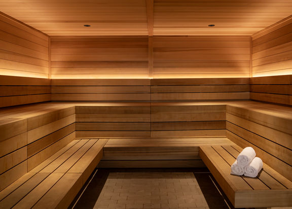 dry sauna at Life Time