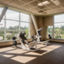 strength training machines in a brightly lit corner of a workout center