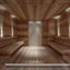 Dry wood sauna at Life Time