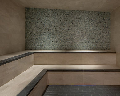 steam room at Life Time
