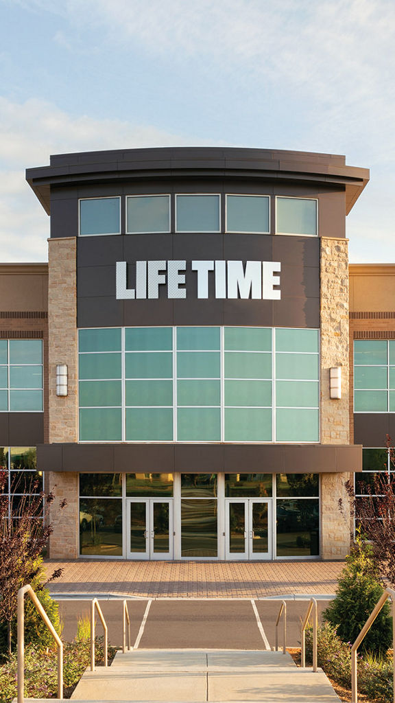 The exterior of the Charlotte Life Time location