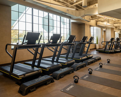 Small group training space on the Life Time fitness floor