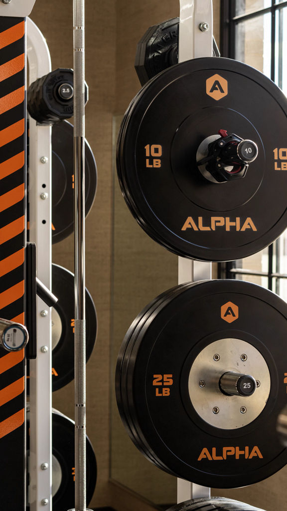 Alpha strength equipment on the fitness floor at Life Time