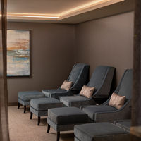 Comfortable chairs in the lobby for the MediSpa at Life Time
