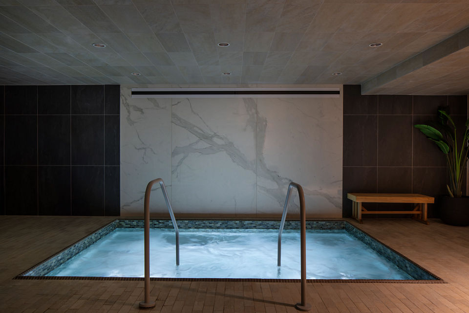 Indoor whirlpool at Life Time