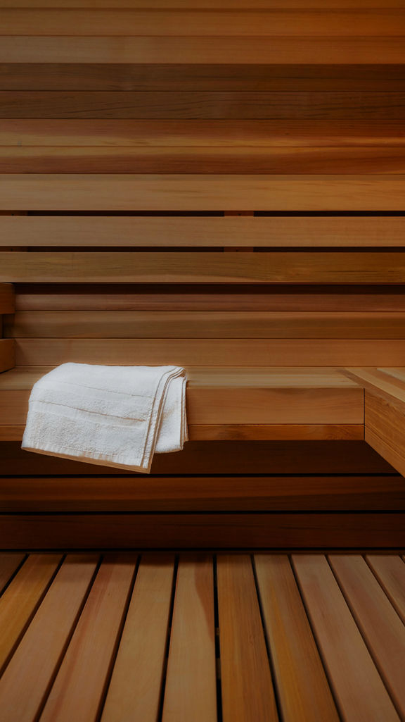 sauna room at Life Time