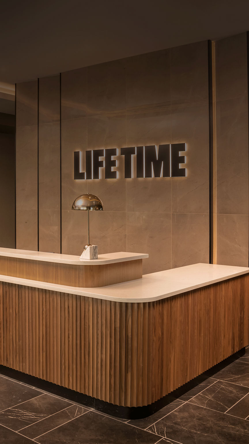 reception desk at Life Time
