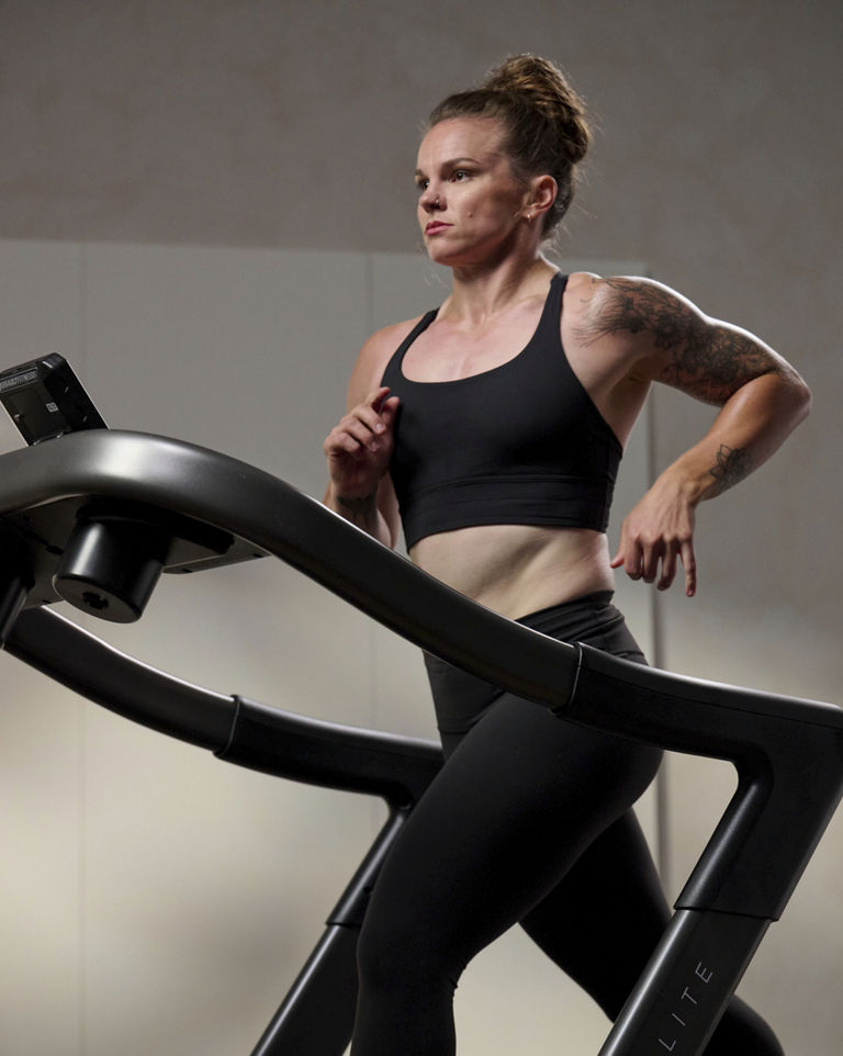 a woman running