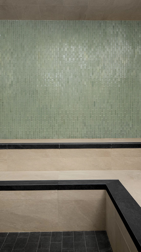 Tiled steam room