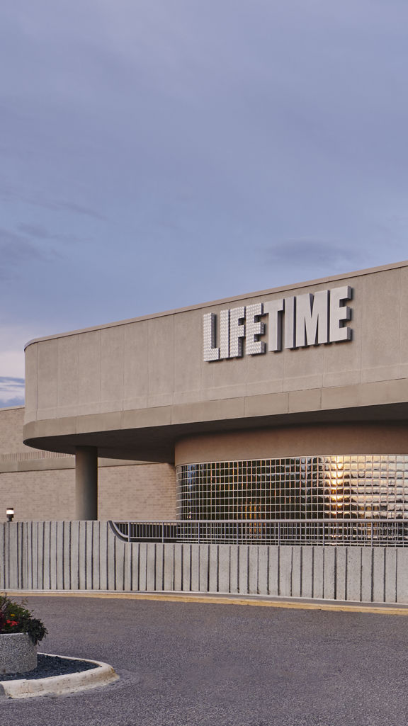 Exterior of the Life Time Fridley club location