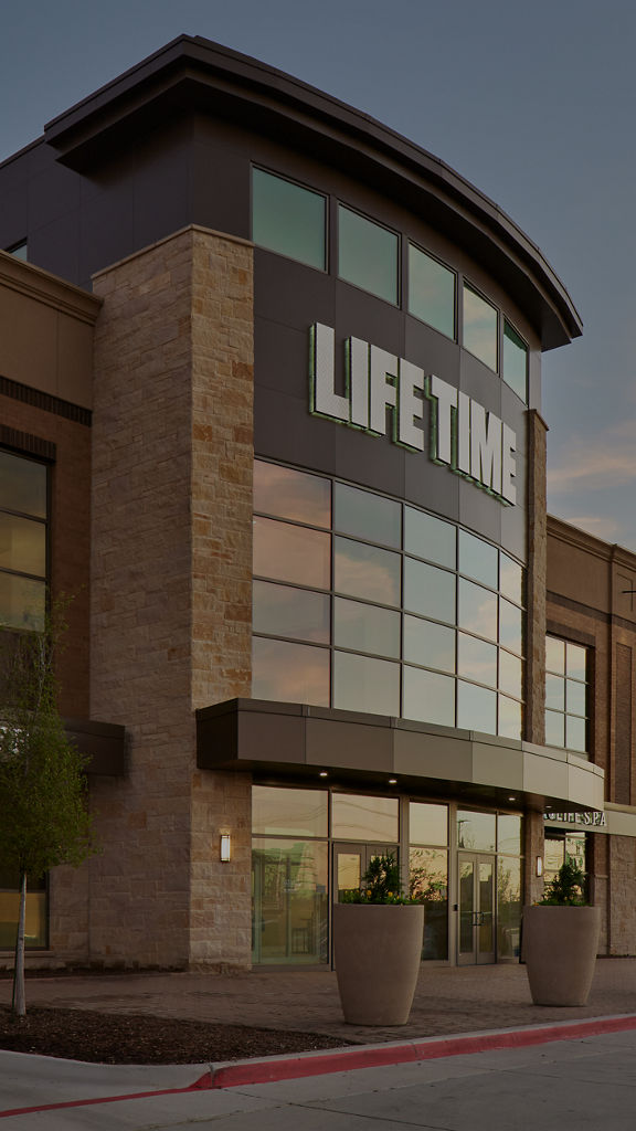 The exterior of a Life Time Building
