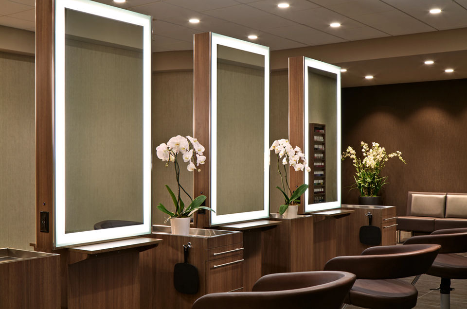 Hair cutting stations in a LifeSpa