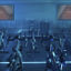 Cycle studio lit with blue lights located at the Life Time Frisco club locaton
