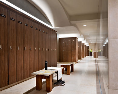 Locker room at Life Time 23rd Street club location