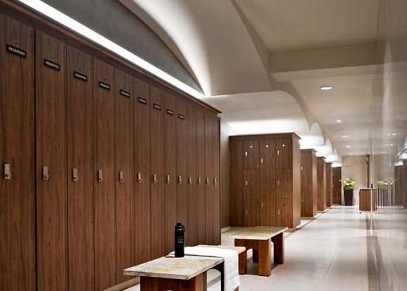 Locker room at Life Time 23rd Street club location