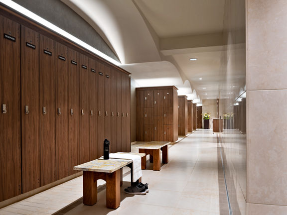 Locker room at Life Time 23rd Street club location