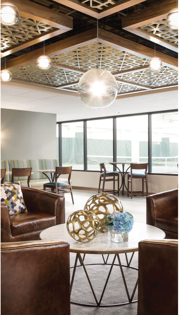 Cozy chairs in a seating area