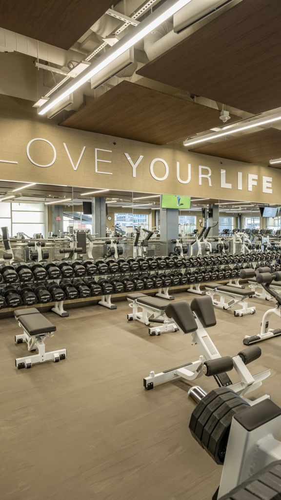 fitness floor at Life Time