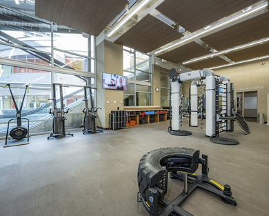 Outrace machine on the fitness floor at the Life Time