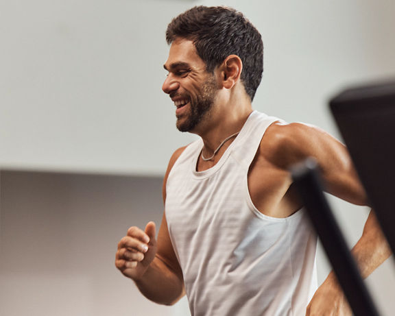 GTX class member running on treadmill