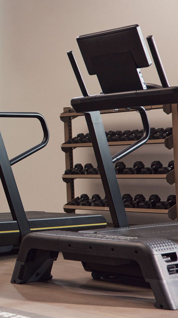 GTX class treadmills in studio