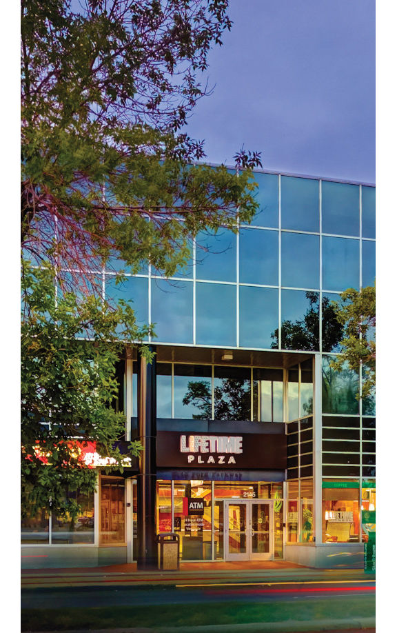 The exterior of the Highland Park Life Time location