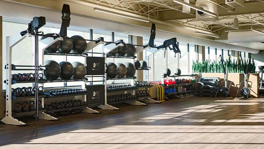 Workout floor at life time