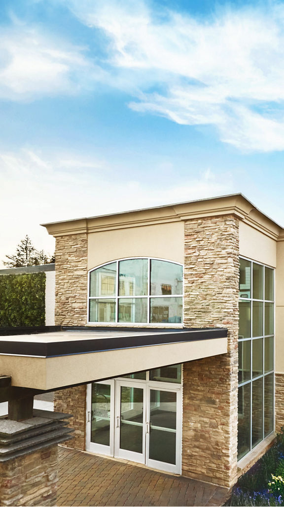 Exterior entrance at the Life Time Potomac club location