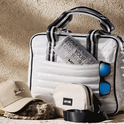 white life time gym bag