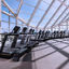 Treadmills lined up on the fitness floor at the Life Time Lakeshore Irvine club location