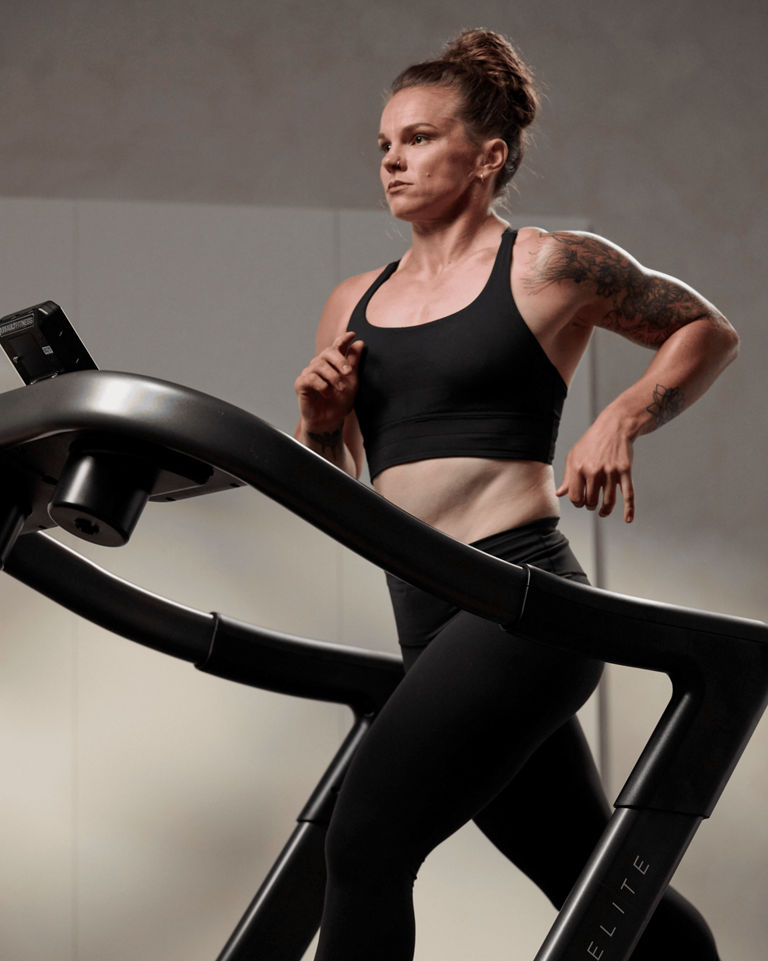 a woman running