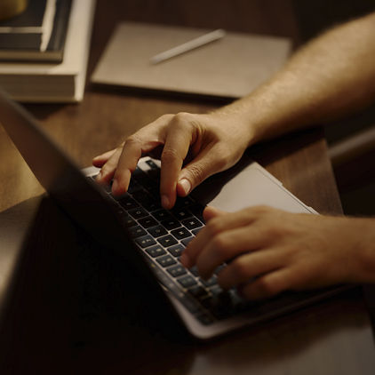 a person on a laptop