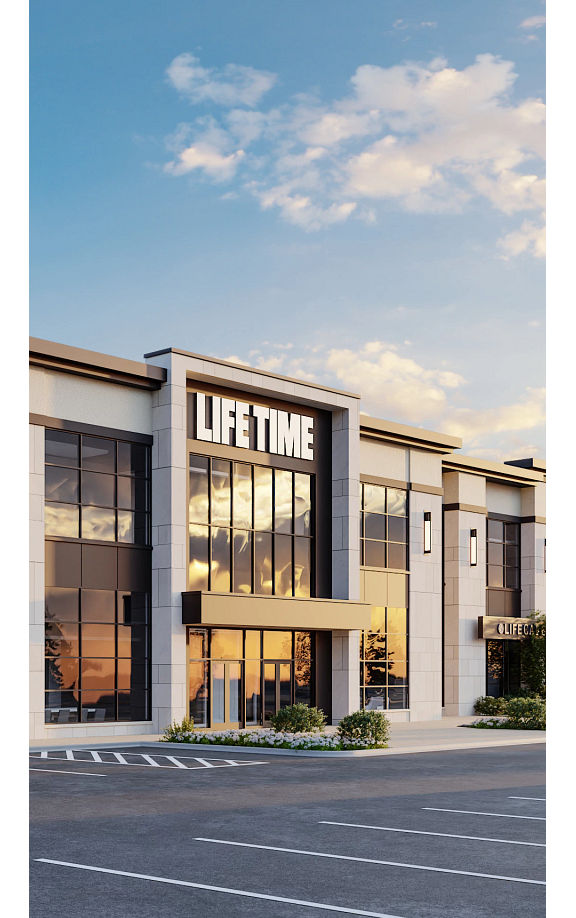 The exterior of the Lake Zurich Life Time location