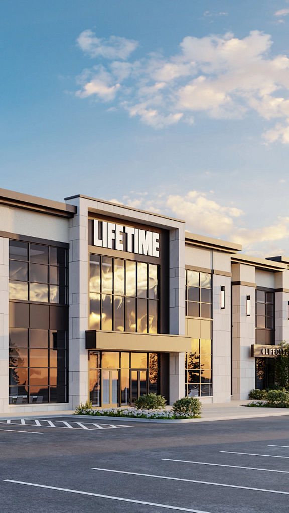 The exterior of the Lake Zurich Life Time location