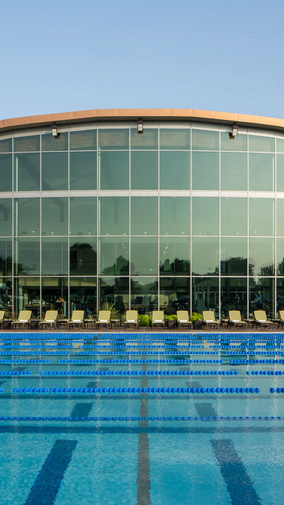 Outdoor lap pool at McKinney at Craig Ranch club location