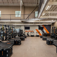 Alpha small group training area on the fitness floor