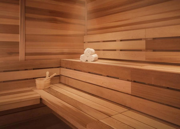 sauna room at Life Time