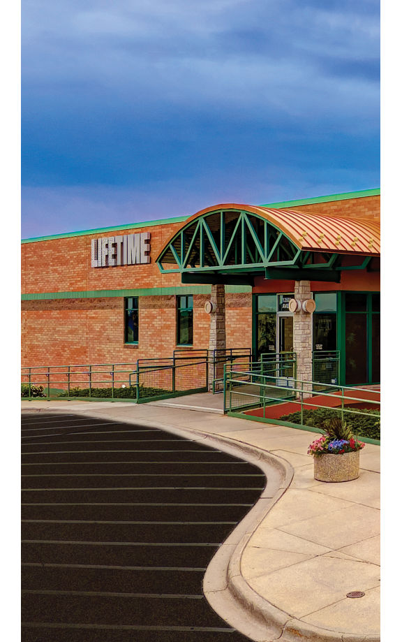 The exterior of the Maple Grove Life Time location