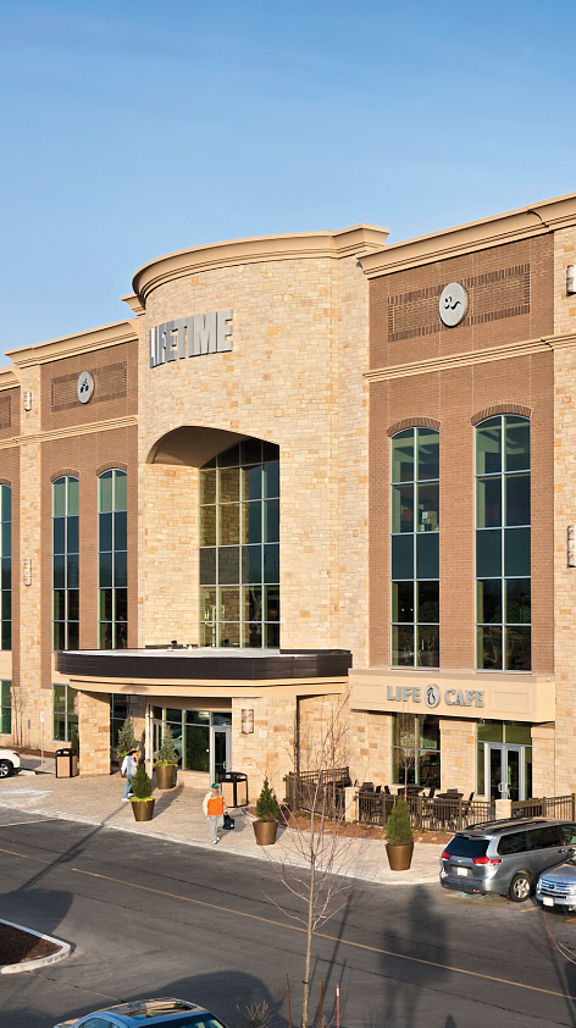 The exterior of the Mississauga Life Time location