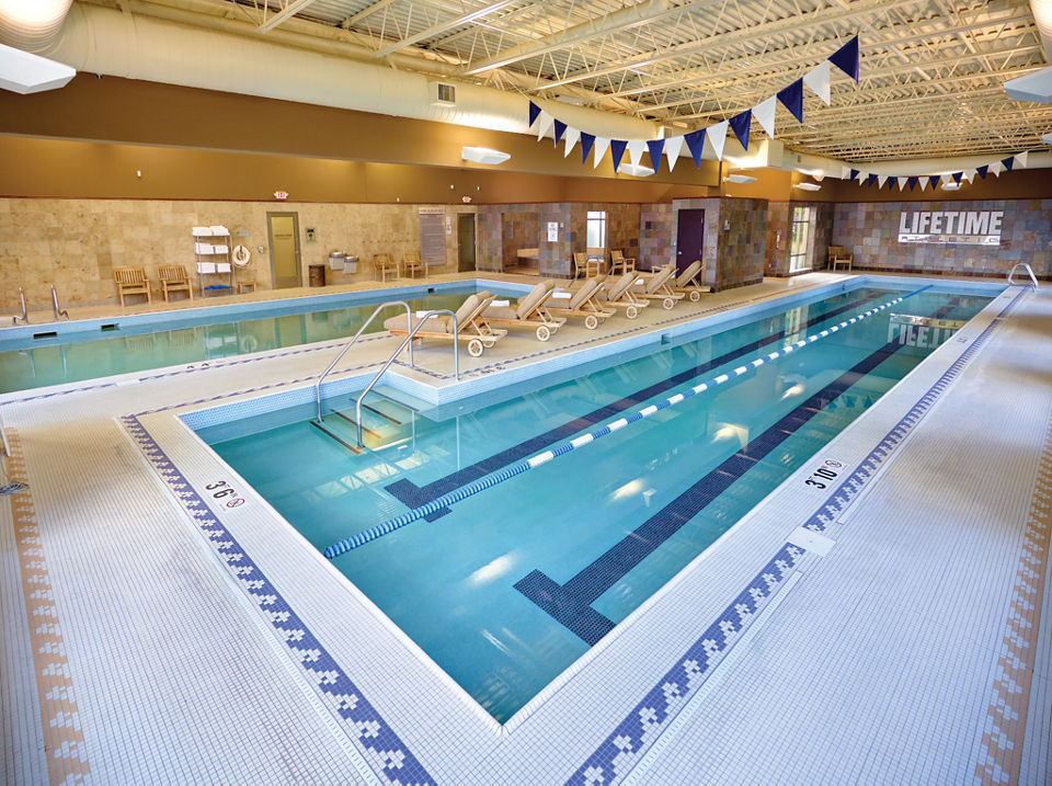 Indoor lap pool at the Minnetonka Life Time club.