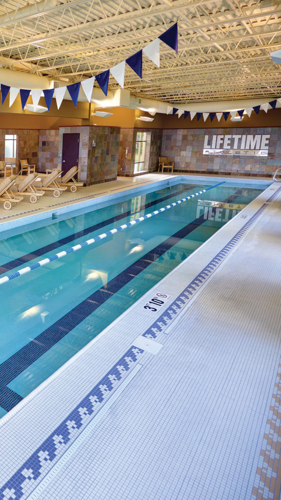 Indoor lap pool at the Minnetonka Life Time club.