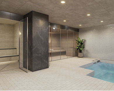 Whirlpool, sauna, and steam room at Life Time