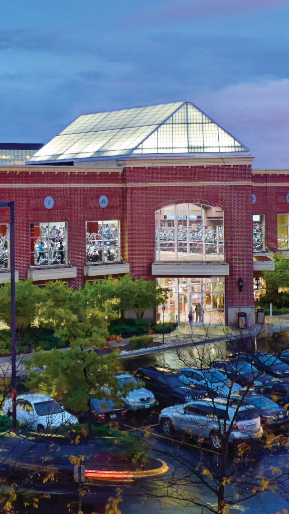 The exterior of the Old Orchard Life Time location