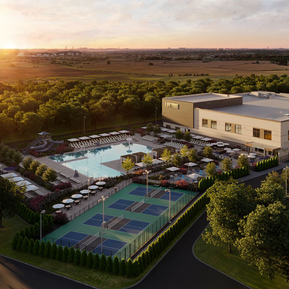 Exterior of Life Time Building