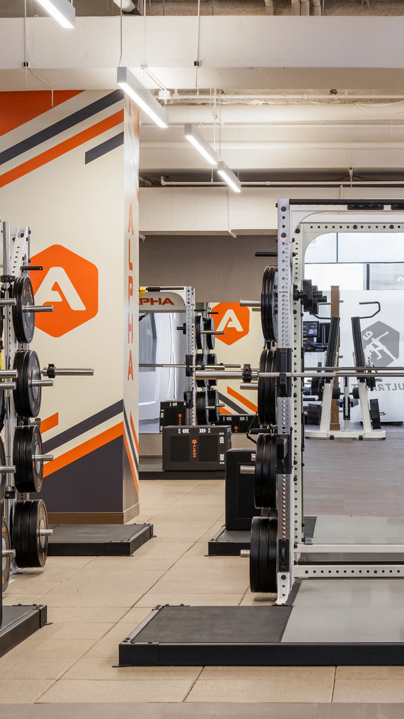 Alpha space on the fitness floor at Life Time Penn 1 club location